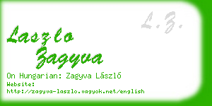 laszlo zagyva business card