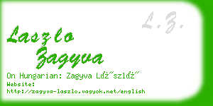 laszlo zagyva business card